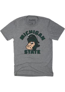 Homefield Michigan State Spartans Grey Arch Logo Short Sleeve Fashion T Shirt