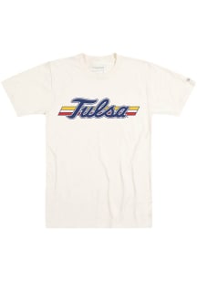 Homefield Tulsa Golden Hurricane White Retro Hurricane Short Sleeve Fashion T Shirt