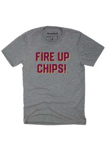 Homefield Central Michigan Chippewas Grey Fire Up Chips Short Sleeve Fashion T Shirt