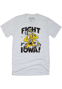Homefield Iowa Hawkeyes Grey Fight for Iowa Short Sleeve Fashion T Shirt