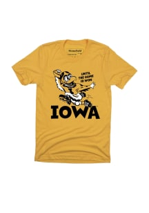 Iowa Hawkeyes Gold Homefield Until the Game is Won Short Sleeve Fashion T Shirt