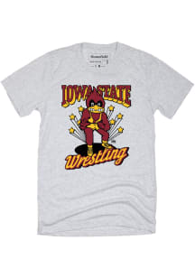 Homefield Iowa State Cyclones Grey Vault Wrestling Short Sleeve Fashion T Shirt