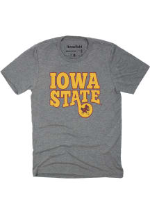 Homefield Iowa State Cyclones Charcoal Retro Cy Short Sleeve Fashion T Shirt