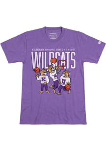 Homefield K-State Wildcats Purple Basketball Dunking Short Sleeve Fashion T Shirt