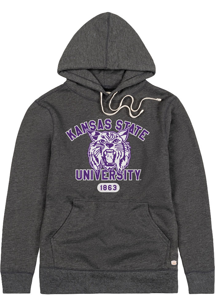 Homefield K-State Wildcats Mens Charcoal Wabash Triblend Fashion Hood