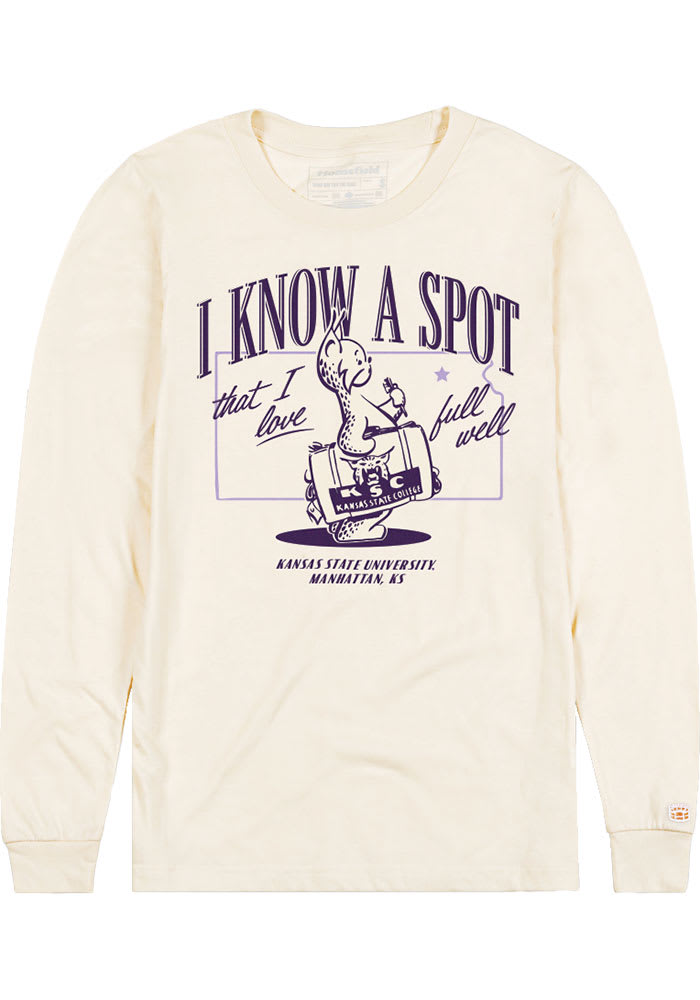 Homefield K-State Wildcats White Wabash I Know A Spot Long Sleeve T Shirt
