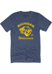 Homefield Michigan Wolverines Navy Blue Vintage Wolverine Short Sleeve Fashion T Shirt