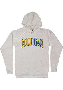 Homefield Michigan Wolverines Mens Oatmeal Arch Name Fashion Hood