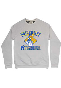 Homefield Pitt Panthers Mens Grey Number 1 Vault Long Sleeve Fashion Sweatshirt