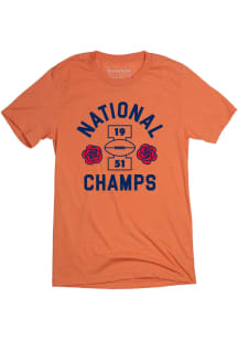 Homefield Illinois Fighting Illini Orange 1951 National Champs Short Sleeve Fashion T Shirt