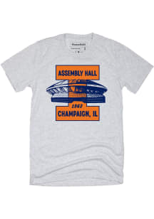 Homefield Illinois Fighting Illini Grey Assembly Hall Short Sleeve Fashion T Shirt