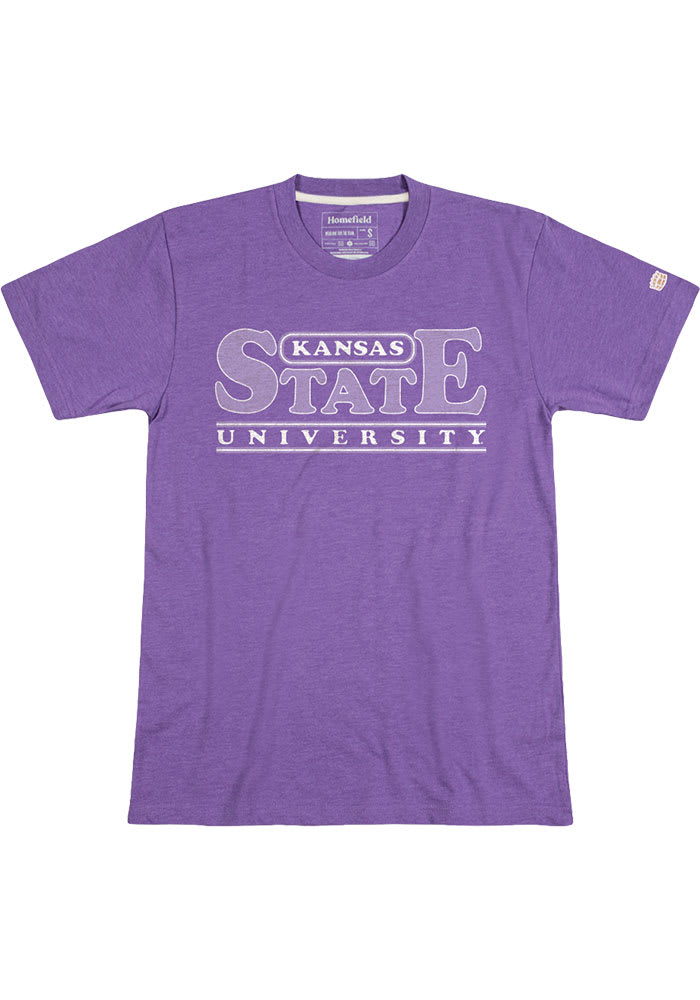 Homefield K-State Wildcats Purple Triblend School Name Short Sleeve Fashion T Shirt
