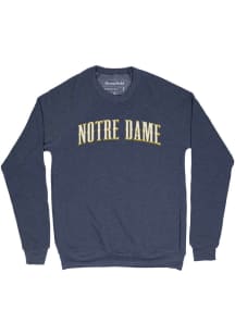 Homefield Notre Dame Fighting Irish Mens Navy Blue Arch Name Long Sleeve Fashion Sweatshirt