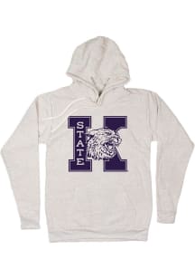 Mens K-State Wildcats Oatmeal Homefield Vintage Block K Long Sleeve Fashion Hood