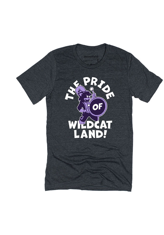 Homefield K-State Wildcats Charcoal The Pride Of Wildcat Land Short Sleeve Fashion T Shirt