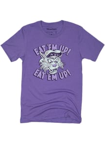 Homefield K-State Wildcats Purple Eat Em Up Vintage Short Sleeve Fashion T Shirt