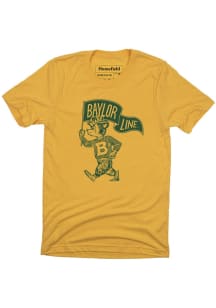 Homefield Baylor Bears Gold Retro Line Short Sleeve Fashion T Shirt