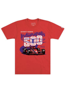 Homefield Indianapolis Red Indy 500 Throwback Short Sleeve Fashion T Shirt