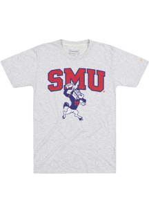 Homefield SMU Mustangs Grey Arch Mascot Football Short Sleeve Fashion T Shirt