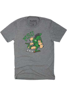 Homefield Michigan State Spartans Charcoal Running Sparty Short Sleeve Fashion T Shirt