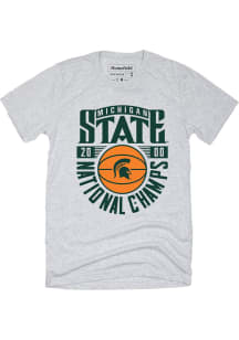 Homefield Michigan State Spartans Grey 2000 Basketball Champs Short Sleeve Fashion T Shirt