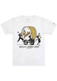 Purdue Boilermakers White Homefield World's Largest Drum Short Sleeve Fashion T Shirt