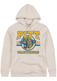 Mens Pitt Panthers Oatmeal Homefield Vintage Logo Roaring Panthers Long Sleeve Fashion Hood