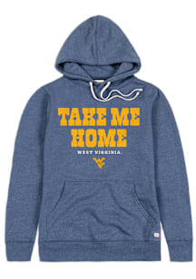 Homefield West Virginia Mountaineers Mens Navy Blue Slogan "Take Me Home" Fashion Hood