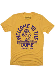 Homefield Northern Iowa Panthers Gold Welcome to the Dome Short Sleeve Fashion T Shirt