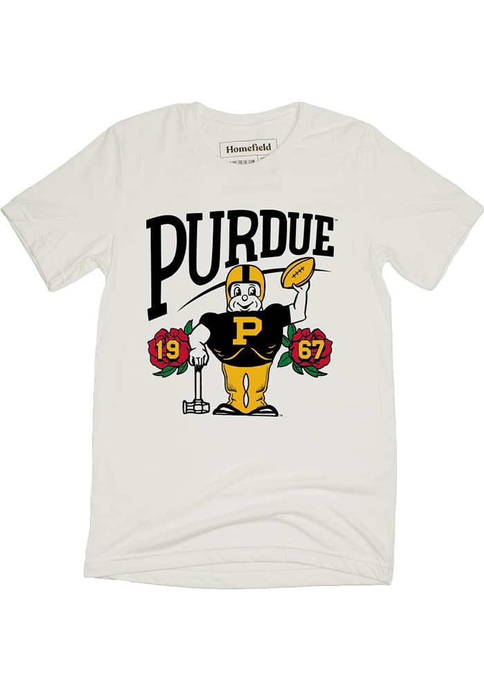 Homefield Purdue Boilermakers White Vintage 1967 Rose Bowl