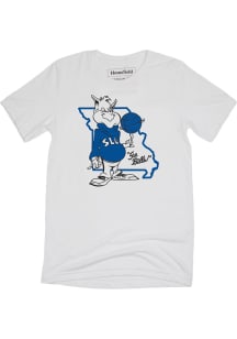 Homefield Saint Louis Billikens White Vintage 1980s Basketball Short Sleeve Fashion T Shirt