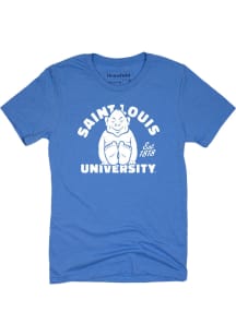 Homefield Saint Louis Billikens Blue Retro Logo Short Sleeve Fashion T Shirt