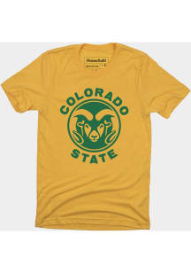 Homefield Colorado State Rams Gold Circle Logo Short Sleeve Fashion T Shirt