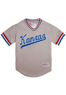 Homefield Kansas Jayhawks Mens Grey Batters Practice Baseball Jersey