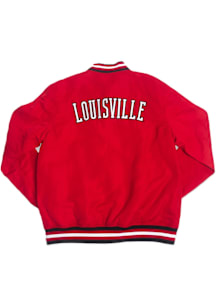 Homefield Louisville Cardinals Mens Red Script Bomber Medium Weight Jacket
