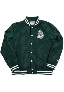 Mens Michigan State Spartans Green Homefield Script Bomber Light Weight Jacket
