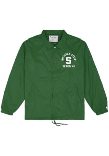 Mens Michigan State Spartans Green Homefield Coaches Light Weight Jacket