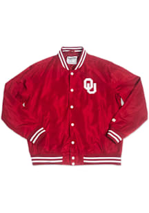 Homefield Oklahoma Sooners Mens Cardinal Script Bomber Light Weight Jacket