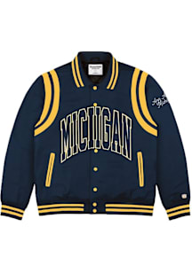 Homefield Michigan Wolverines Mens Blue Premium Bomber Medium Weight Jacket
