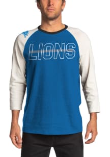 Junk Food Clothing Detroit Lions Blue Vintage Contrast Long Sleeve Fashion T Shirt