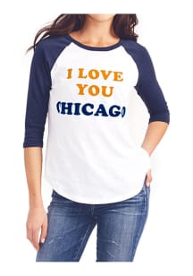 Junk Food Clothing Chicago Bears Womens White All-American Long Sleeve Crew T-Shirt