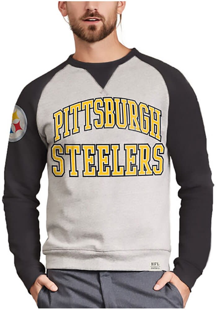 47 Pittsburgh Steelers Black Break Thru Long Sleeve Fashion T Shirt