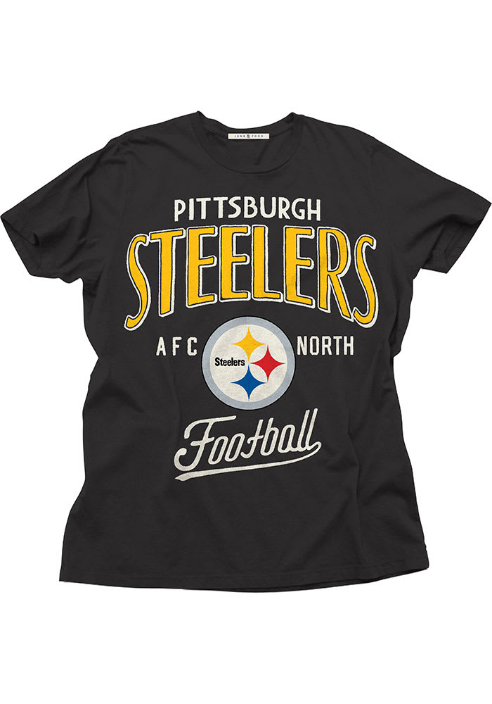 Pittsburgh Steelers Black Kickoff Crew Short Sleeve Fashion T Shirt