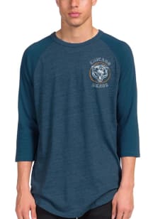 Junk Food Clothing Chicago Bears Navy Blue Bear Claw Long Sleeve Fashion T Shirt