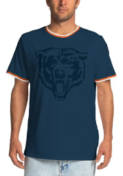 Junk Food Clothing Chicago Bears Navy Blue Throwback Ringer Short Sleeve Fashion T Shirt