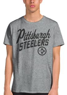 Pittsburgh Steelers Grey Pit Town Short Sleeve Fashion T Shirt