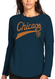 Junk Food Clothing Chicago Bears Womens Navy Blue Thermal LS Tee