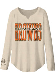 Junk Food Clothing Cleveland Browns Womens Oatmeal Sunday LS Tee