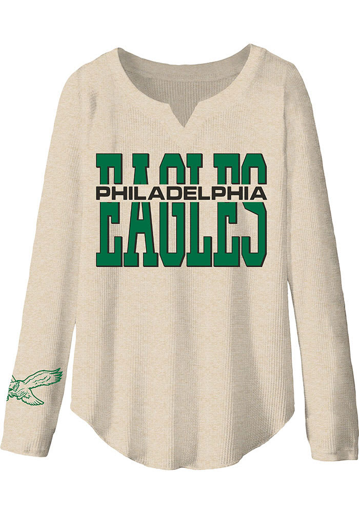 Junk Food Clothing Philadelphia Eagles Womens Oatmeal Sunday LS