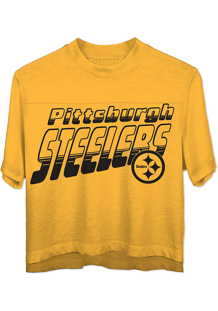 Junk Food Clothing Pittsburgh Steelers Womens Gold Champions Short Sleeve T-Shirt